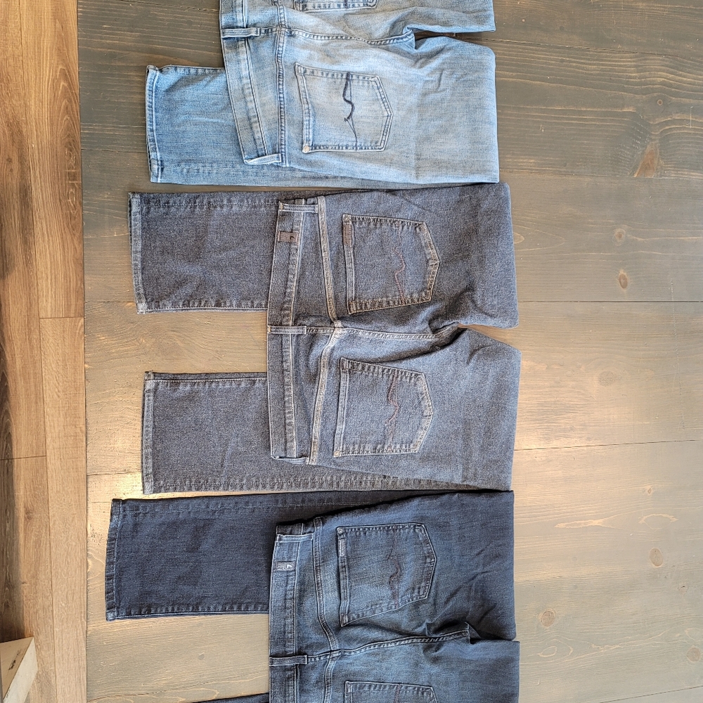 7 for all mankind slimmy jeans (3 pair lot) men's EUC